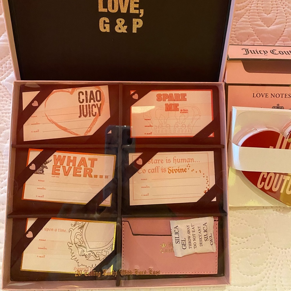 New “Juicy Couture” Calling Cards & Love Notes Set
